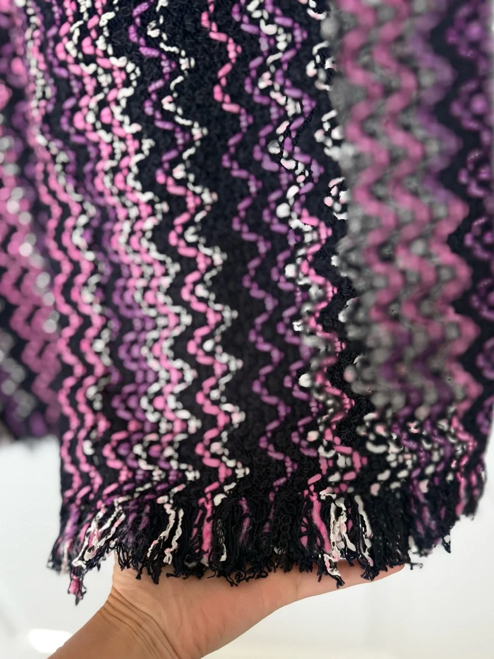 Chanel tweed fringe pants 38